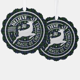 ブラックウォッチ古代スコットランドタータンチェッククリスマス オーナメントカード