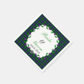 ブラックウォッチ軍隊ケルト結婚式の引き出物 スタンダードカクテルナプキン (角)