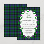 ブラックウォッチ軍隊セルト結婚ス 招待状 (正面/裏面)