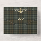 ブラックウォッチ ウェザード オリジナル スコットランド タートン オールインワン招待状 (裏面)