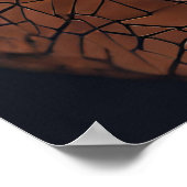 ブラックウォメンズブルーコッパー顔ウォールアート ポスター (角)