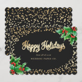 ブラックウォーエレガントターカラーホリーベリー事業 シーズンカード (正面/裏面)