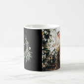 ブラックウォーエレガントターカラー植物性クリスマスシック コーヒーマグカップ (中央)