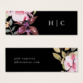 ブラックウォーエレガントターカラー美しいレジストリカード