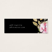 ブラックウォーエレガントターカラー美しいレジストリカード (裏面)