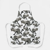 ブラックウォーターかっこいカラー猫 エプロン (正面)