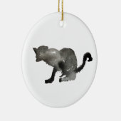 ブラックウォーターかっこいカラー猫 セラミックオーナメント (右)