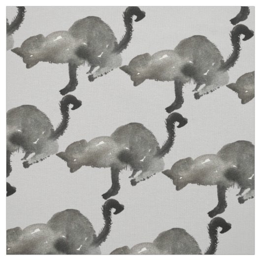ブラックウォーターかっこいカラー猫 ファブリック (見本)