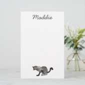 ブラックウォーターかっこいカラー猫 便箋 (スタンド正面)