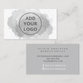 ブラックウォーターのブラシストロークあなたのロゴをアップロード 名刺 (正面/裏面)