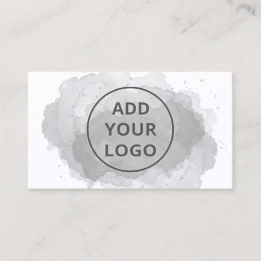 ブラックウォーターのブラシストロークあなたのロゴをアップロード 名刺 (正面)