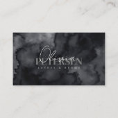 ブラックウォーターの色まばたきブローズスクリプトタイポグラフィ 名刺 (裏面)