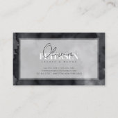 ブラックウォーターの色まばたきブローズスクリプトタイポグラフィ 名刺 (正面)