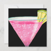 ブラックウォーターカラーカクテルハッピーバースデー カード (裏面)