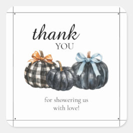 ブラックウォーターカラーカボンプキンベビーシャワー感謝してい スクエアシール