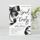 ブラックウォーターカラーコケット弓卒業写真 招待状 (スタンド正面)