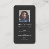 ブラックウォーターカラーフロントドアリース実在エテート 名刺 (裏面)