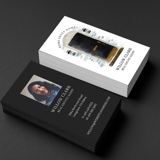 ブラックウォーターカラーフロントドア実在エステートエージェント 名刺