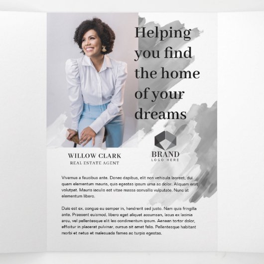 ブラックウォーターカラーフロントドア実在エステートマーケティング 三つ折りカード (内部中)