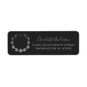 ブラックウォーターカラームーンフェイズ差出人住所 ラベル (正面)