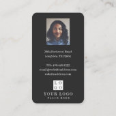 ブラックウォーターカラー前面ドアリース写真とロゴ 名刺 (裏面)