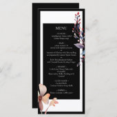 ブラックウォーターカラー青葉色ミニマ結婚リスト メニュー (正面/裏面)