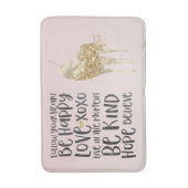 ブラックウォーターカラー インスピレーション ゴールドユニコーン バスマット (正面縦)