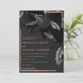 ブラックウォーターバラ金ゴールド結婚フローラ 招待状 (スタンド正面)