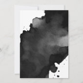 ブラックウォーターモダンカラッシュアーチ50誕生日 招待状 (裏面)