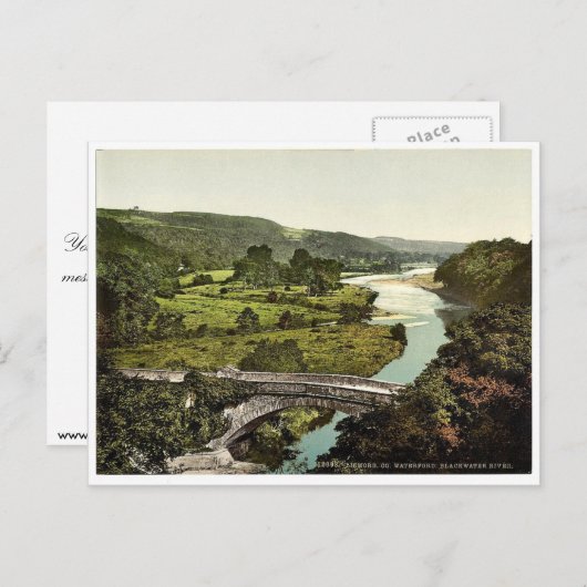 ブラックウォーター川。リズモア。アイルランドのウォーターフォード ポストカード (正面/裏面)