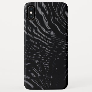 ブラックウォーター波状デザイン iPhone XS MAXケース