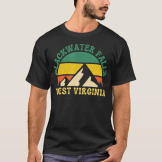 ブラックウォーター滝ウェストバージニアマウンテンレトロサンズ Tシャツ