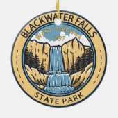 ブラックウォーター滝州パークウェストバージニアバッジ セラミックオーナメント (裏面)