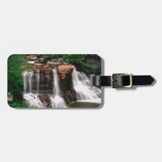 ブラックウォーター滝，ウェストバージニア，名勝， ラゲッジタグ (正面横)