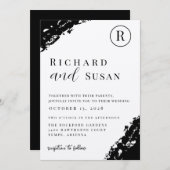 ブラックウォーター結婚カラー 招待状 (正面/裏面)