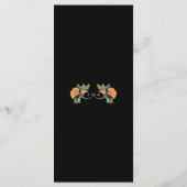 ブラックウォーター色のアールヌーボー結婚のメニュー メニュー (裏面)