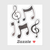 ブラックウォーター色インクミュージックステッカー シール (シート)