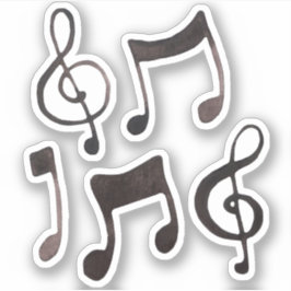 ブラックウォーター色インクミュージックステッカー シール