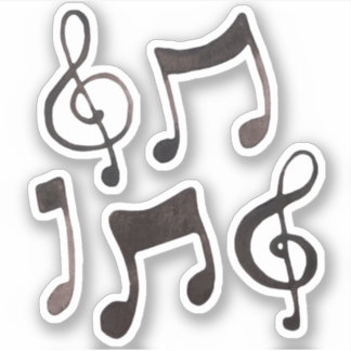 ブラックウォーター色インクミュージックステッカー シール