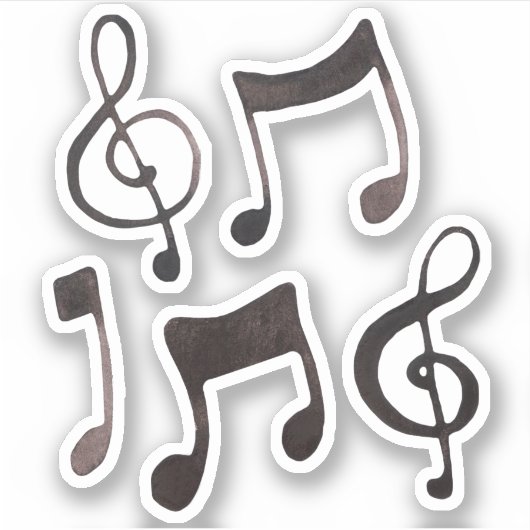 ブラックウォーター色インクミュージックステッカー シール (正面)