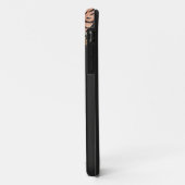 ブラックウォーター色フローラモノグラムピンクの花 Case-Mate iPhoneケース (裏面/左)