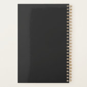 ブラックウォーター色ムーンフェイズパーソナライズされた プランナー手帳 (裏面)