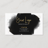 ブラックウォーター色金ゴールドグリッター美しい紹介カード 紹介カード (裏面)