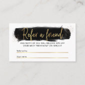 ブラックウォーター色金ゴールドグリッター美しい紹介カード 紹介カード (正面)