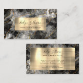 ブラックウォーター色金ゴールド静脈名刺 名刺 (正面/裏面)