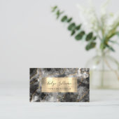 ブラックウォーター色金ゴールド静脈名刺 名刺 (スタンド正面)