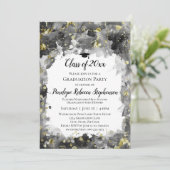 ブラックウォーター金ゴールド（ばちゃばちゃ）跳ねる卒業パーティー 招待状 (スタンド正面)