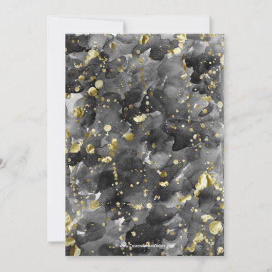 ブラックウォーター10代のカラーボーイズ誕生日パーティー写真 招待状 (裏面)