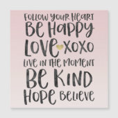 ブラックウォータ感動的ーの単語金ゴールドハート (正面)