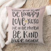 ブラックウォータ感動的ーの単語金ゴールドハート クッション (ブランケット)